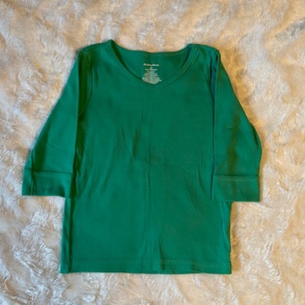 $10 ADD ON Old Navy Girls Green Shirt Size Small 6/7 Cotton Casual Top
